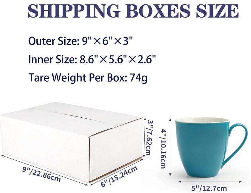 SPEPLA Shipping Boxes 9X6X3 Set of 40, White Corrugated Cardboard Box for Mailing Business Packaging - Image 5